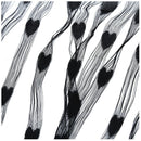 Fringe Rope Heart Screen door curtain - Black K1Y3