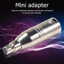 Zinc Alloy Mini XLR 3pin Female to XLR 3pin Male Adapter Plug Socket Connector