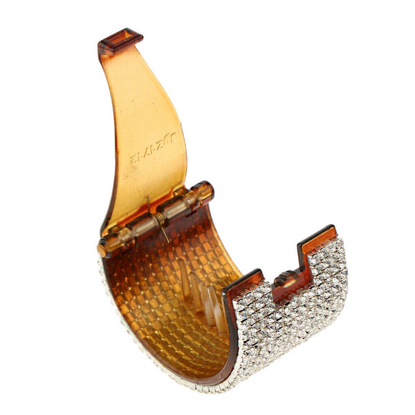 2 Pieces Blingbling Rhinestone Hair Grip Clip Crystal Cuff