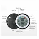 Digital LCD Display Indoor Thermometer Hygrometer Round Wireless Electronic S3F4
