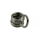 12Pcs 28mm Alloy Spring Gate O-Rings Round Snap Spring Clip Balck and Golden