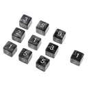 10pcs Six Sided Dice D6 Dice Gaming Playing D&D RPG Party Games Dices Black