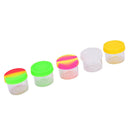 6ML Silicone Container Jar Glass Wax Oil Storage Lid Non-stick Mixed ColoW8 Hn