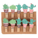 10pcs/ 1lot Cute Cartoon plant Cute Wooden Paper Clips / Small Craft Photo PegOZ