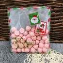 100pcs Candy bags Cute bag Pattern of Santa Claus Bag pouch for candy biscu X5J7