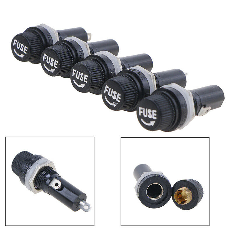 5pcs 6*30mm glass fuse holders 6x30 insurance Panel tube socket fuse hoSEAU