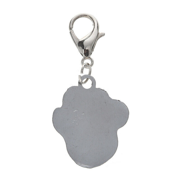 Cute Stainless Steel Foot Print Engraved Puppy Pet Dog Cat ID Name Tags O5X5