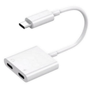 2in1 Type C to USB-C Headphone Fast Charger Audio Adapter Splitter Converter