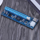 Only Card 6pin Express PCI-E USB3.0 1x to 16x Extender Riser Card BTC Mining New