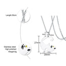 1 Pair Stainless Steel Yin Yang Cat Puzzle Piece Matching Couple Pendant