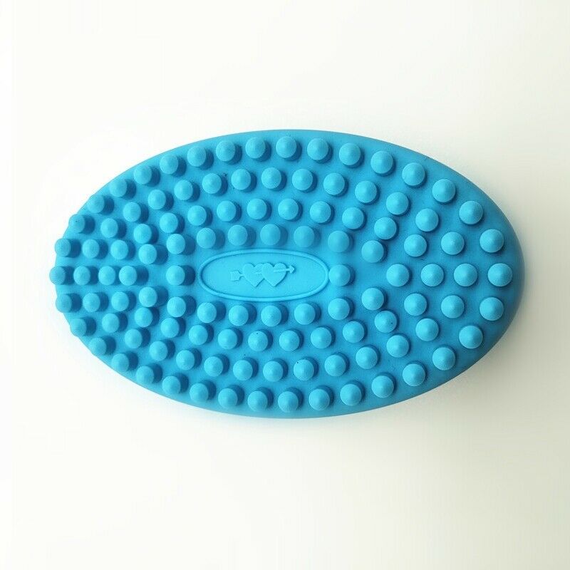 Blue Soft Silicone Body Brush Massage Scrub Bath Brush For Baby Shower Wash P2J8