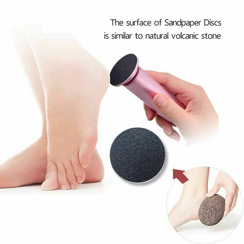 60 pcs Replacement Sandpaper Discs Pads For Electric Foot File Callus Remov W6N3