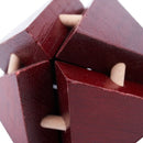 Wooden Triple-cornered Lock Smooth and Slick Lock Logic Puzzle Burr Puzzles I7C8