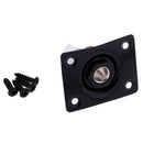 2Pcs Black Instrument Guitar Bass Output Input Rectangle Jack Plugs Sockets