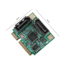 2 Ports Mini PCI-E PCI Express to SATA 3.0 Hard Drive Extension Card