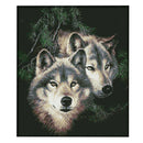 Counted Cross Stitch Kits Two Wolves 14CT Without Pre-printed Fabric 44x51cm