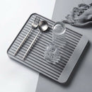 Dishes Drying Drip Rack Drainer Dryer Kitchen Storage Tray Organizer Gray