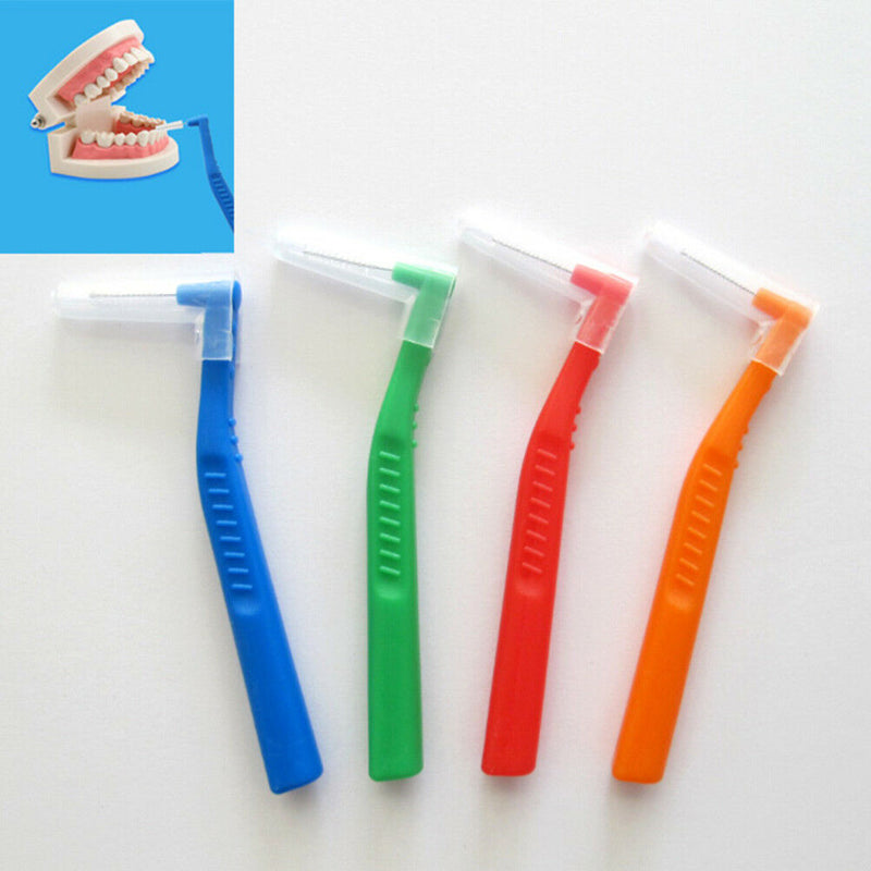 5Pcs L shaped interdental brush toothbrushes soft dental interdental oral car Gn