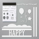 Cutting Die Seal Balloon Blessing Paper Card Decor (03 Cutting Die+Seal) A