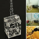 Parrot Feeding Box Pet Bird Foraging Feeder Boxes Hanging Cage Swing Chew T F4Y2