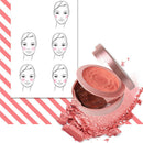 O.Two.O Face Blusher Powder Rouge Makeup Cheek Blusher Powder Minerals Pale