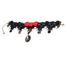 Gothic Black Lace Flower Choker Necklace Punk Halloween Jewelry Adjustable