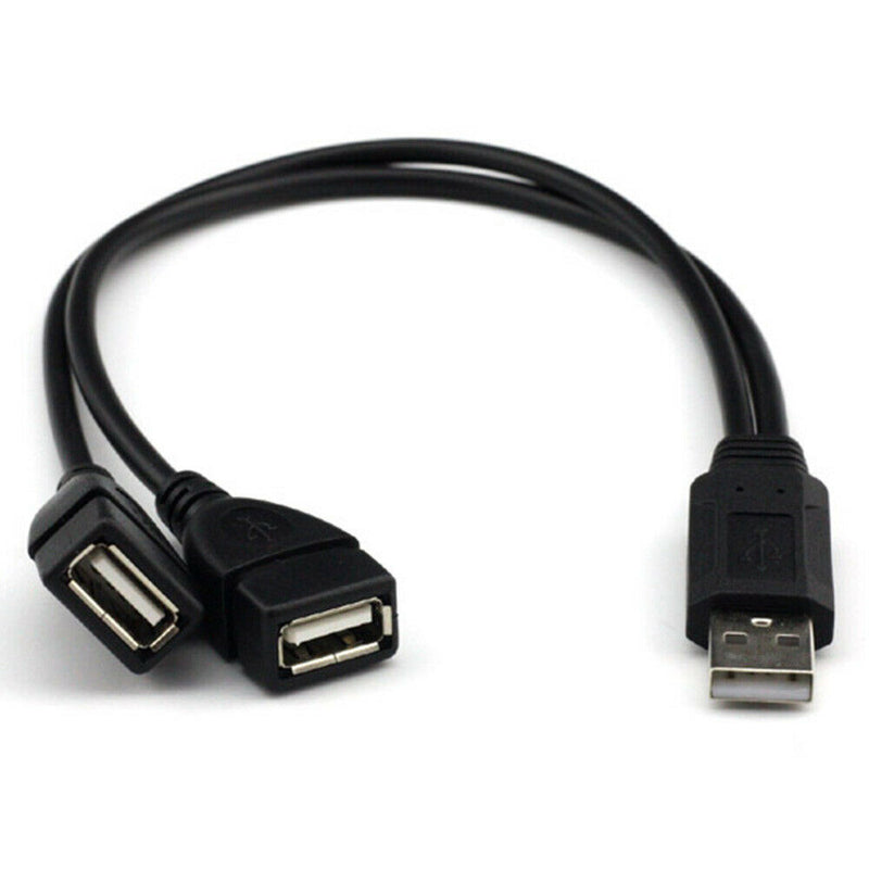 1-to-2 USB 2.0 Y Splitter Cable USB 2.0 Type A Male to 2 USB A Female Converter