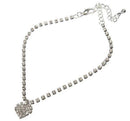 Women Lady Crystal Rhinestone  Heart Anklet Ankle Bracelet Chain Jewelry JR