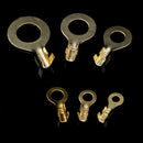 150Pcs/set Car Ring Type Golden Brass Non-insulated Crimp Terminals Connectors