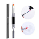 2-In-1 Double-Ended Picker Stainless Steel Nail Tool Flower Brush Dual-Use P Bj