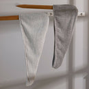 2x Ultra Plush 10"x24" Microfiber Hair Towel Wrap Gray for Drying Curly Hair