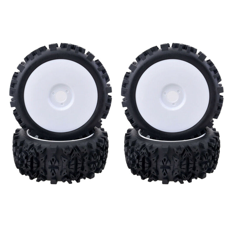4PCS/set RC 1:8  Car Buggy Foam Rubber Tyre Tires & Wheel Rim