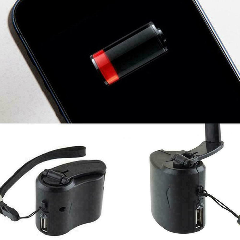 Portable Wind UP Hand Dynamo Crank USB PDA MP3 Cell Phone Z7H5 Emergency C1L7
