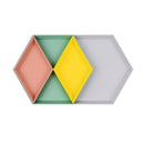 4Pcs Innovative Color Geometric Storage Tray Removable Fruit Plastic Combin N1Q4