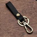 Retro Key Chain Handmade Leather Belt Loop Key Holder Ring Keyfob Detachable
