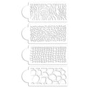 4X Animals Skin Cake Stencil for Wedding Fondant Cake Decorating Tool Mold