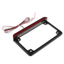 ABS Plastic Motorcycle License Plate Bracket Number Mounting Frame LED Light