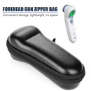 Forehead Thermometer Storage Bag Portable PU Leather Shockproof Zipper Bag