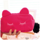 Cute Cosmetic Makeup Bag Case Handbag Travel Toiletry Organizer (Rose Red) A