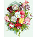 Color Flower Full Drill Round Diamond Painting DIY Mosaic Kit Beaded Art