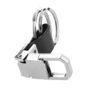 Metal 2 Double Rings Key Chain Keychain Keyring Men Fashion