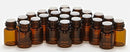 20 pack 1 ml (1/4 dram) Amber Glass Essential Oil Bottle, Orifice Reducer & cap