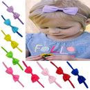 12pcs Cute Kids Headband Bowknot Headbands Solid Color Hair Bows Hair Band A