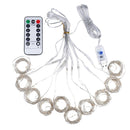 Xmas LED Fairy Lamp Remote Control Curtain String Light (Hook)(Color Light) A