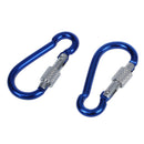 10 x Aluminum Alloy S Carabiner Hook Clasp Hook Connector Blue F4I5