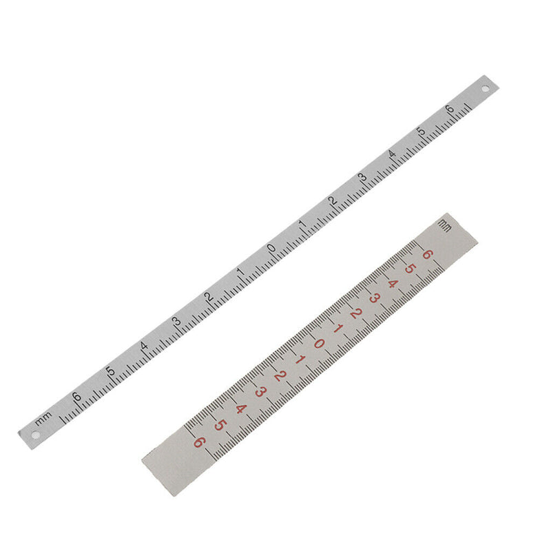 2pcs Aluminum Straight Ruler Machinist Engineer Ruler 65-0-65mm & 60-0-60mm
