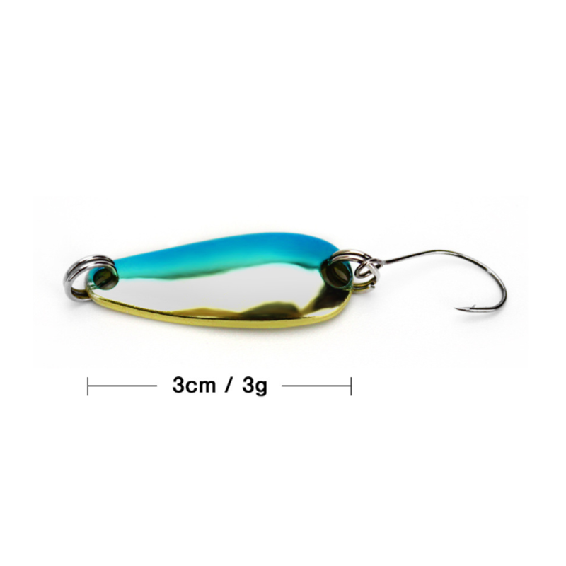 12Pcs Trout Spinners Fishing Bait Spoons Metal Lures Kit Flying Multiple Fi Y5J1