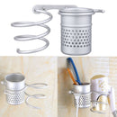 Wall Mounted Hair Dryer Drier Comb Holder Rack Stand Set Storage Organizer