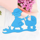 Girl Baby Carriage Rabbit Bunny Cutting Dies Stencils Paper Card Embossing  OZ