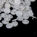 100 Set Plastic White Button Snap Fastener Press Stud Poppers 14.1mm T8